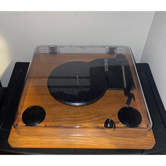 New Record Player, 3-Speed Turntable Bluetooth Vinyl Record Player with Speaker - Picture 3 of 4